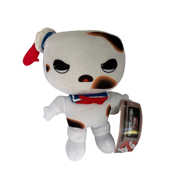 Ghostbusters Stay Puft Marshmallow Man Plush Toy 9" Burnt Effect Angry Face Coll - Picture 1 of 5
